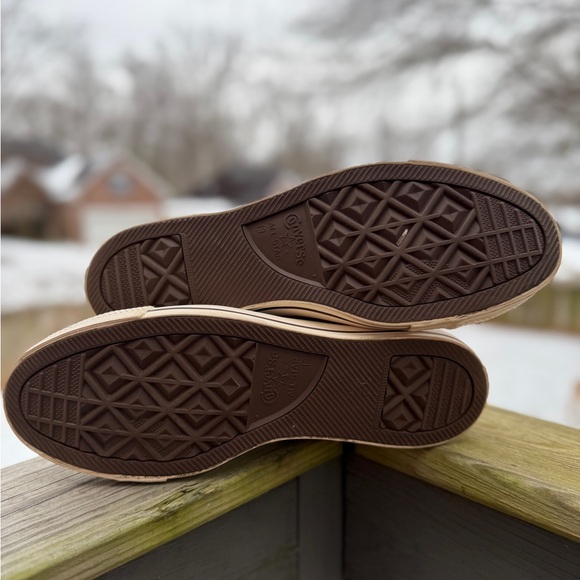 Converse All Star Brown Leather High-Top Sneakers - Picture 7 of 8